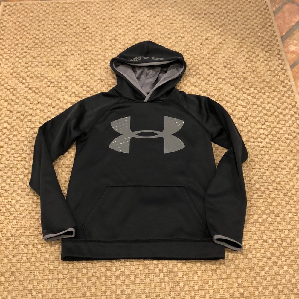 Black Under Armour Hoodie with Gray Trim